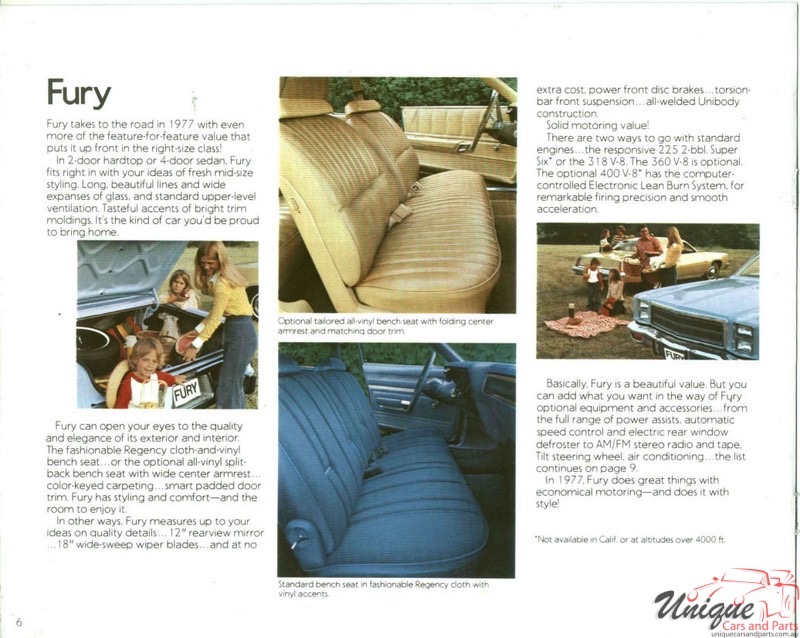 1977 Plymouth Fury Brochure Page 7